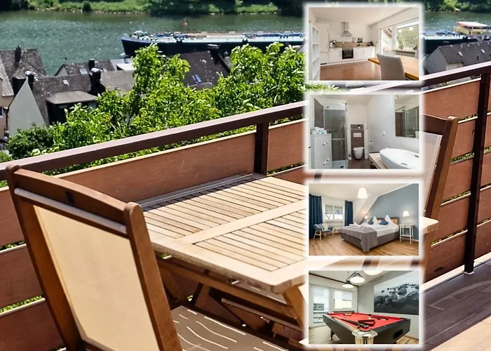 Riesling Appartement For 2 - 4 People - Billiards - Balcony With Mosel View - Parking - Wine Barrel Bar - Fully Equipped Kitchen - Netflix - Waiputv - 3 Km From Cochem